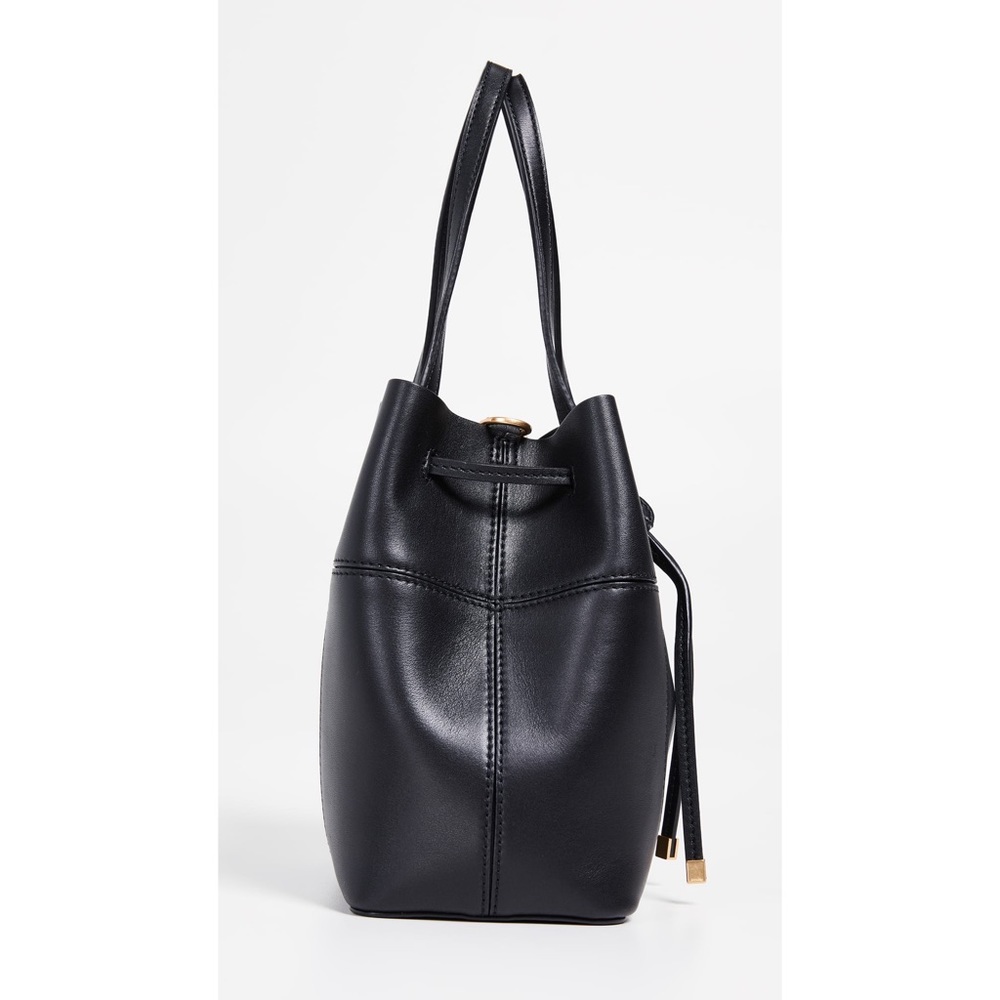 Tory Burch Black Block T Small Bucket Bag EUC - Picture 8 of 14
